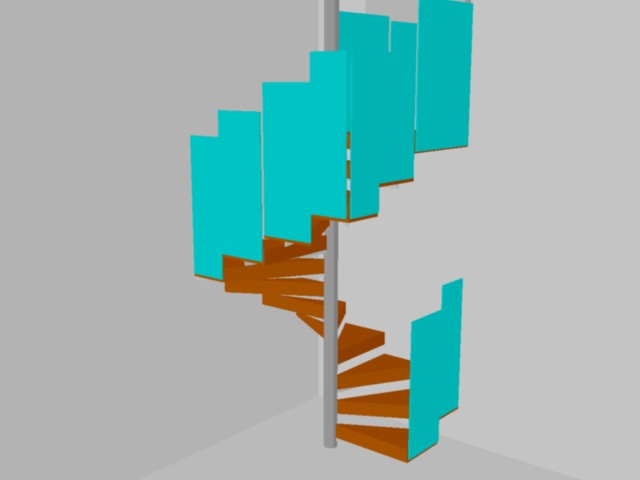 640x480 Spiral Staircase To Loft, In Cad