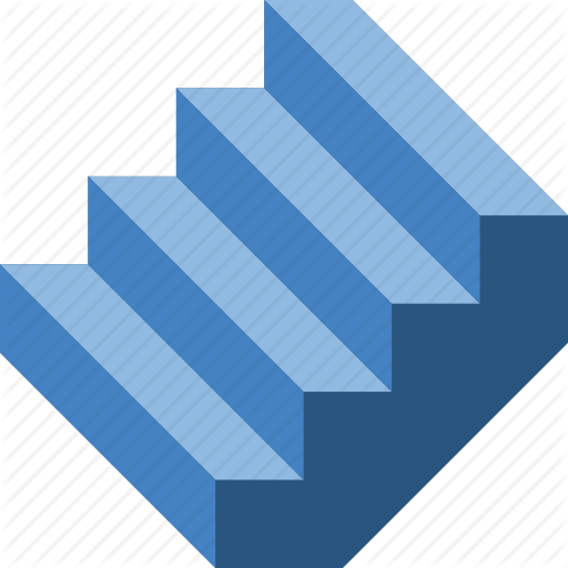 512x512 Cad, Drawing, Interface, Modeling, Stairs, Tool Icon