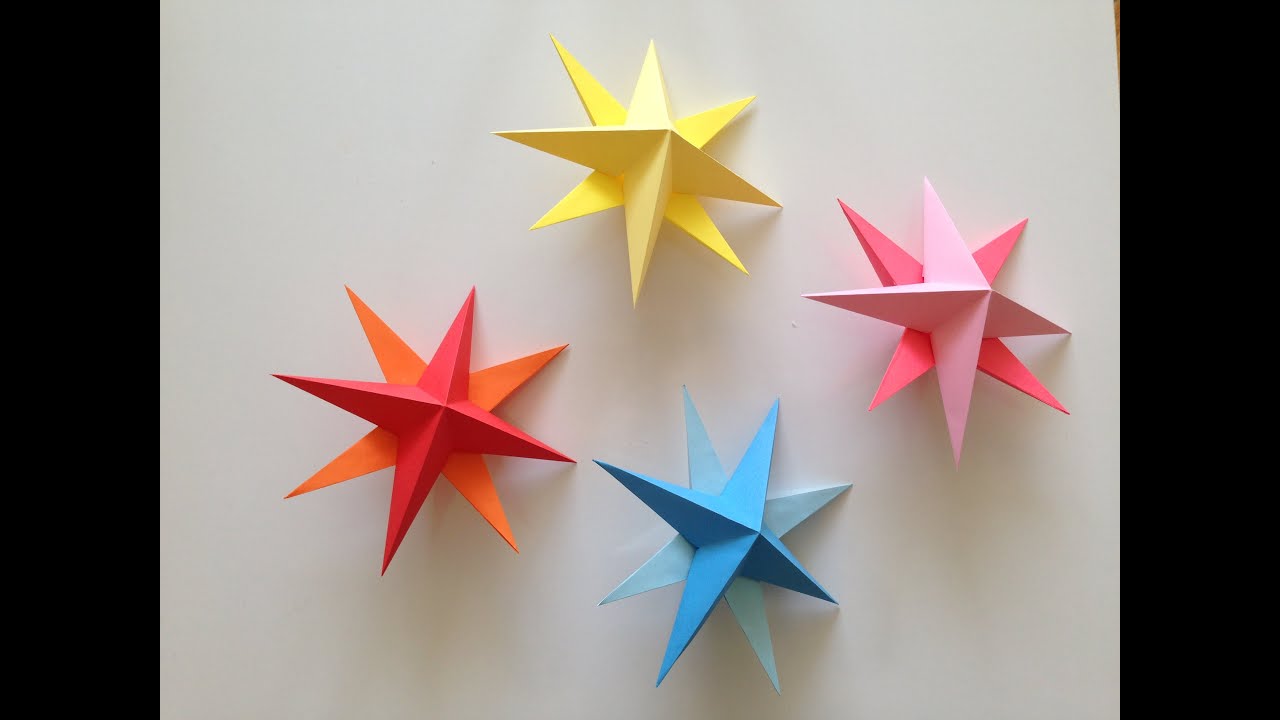 1280x720 How To Make Simple Paper Stars, Easy Stars, Origami