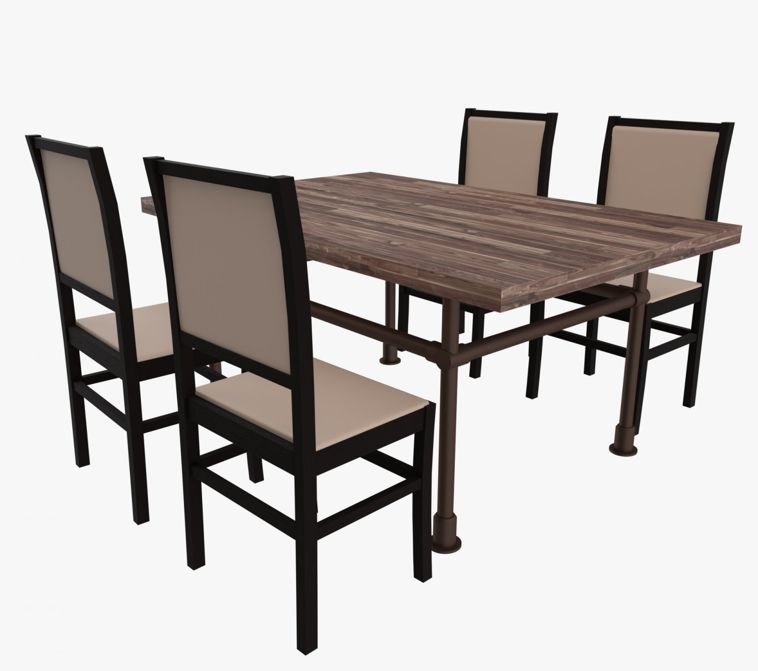 1500x1329 Chairs And Table Model In Household Items