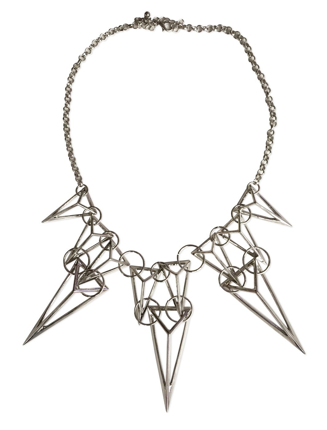 1065x1400 Triangle Geometric Circle Connection Waterfall Necklace, Well