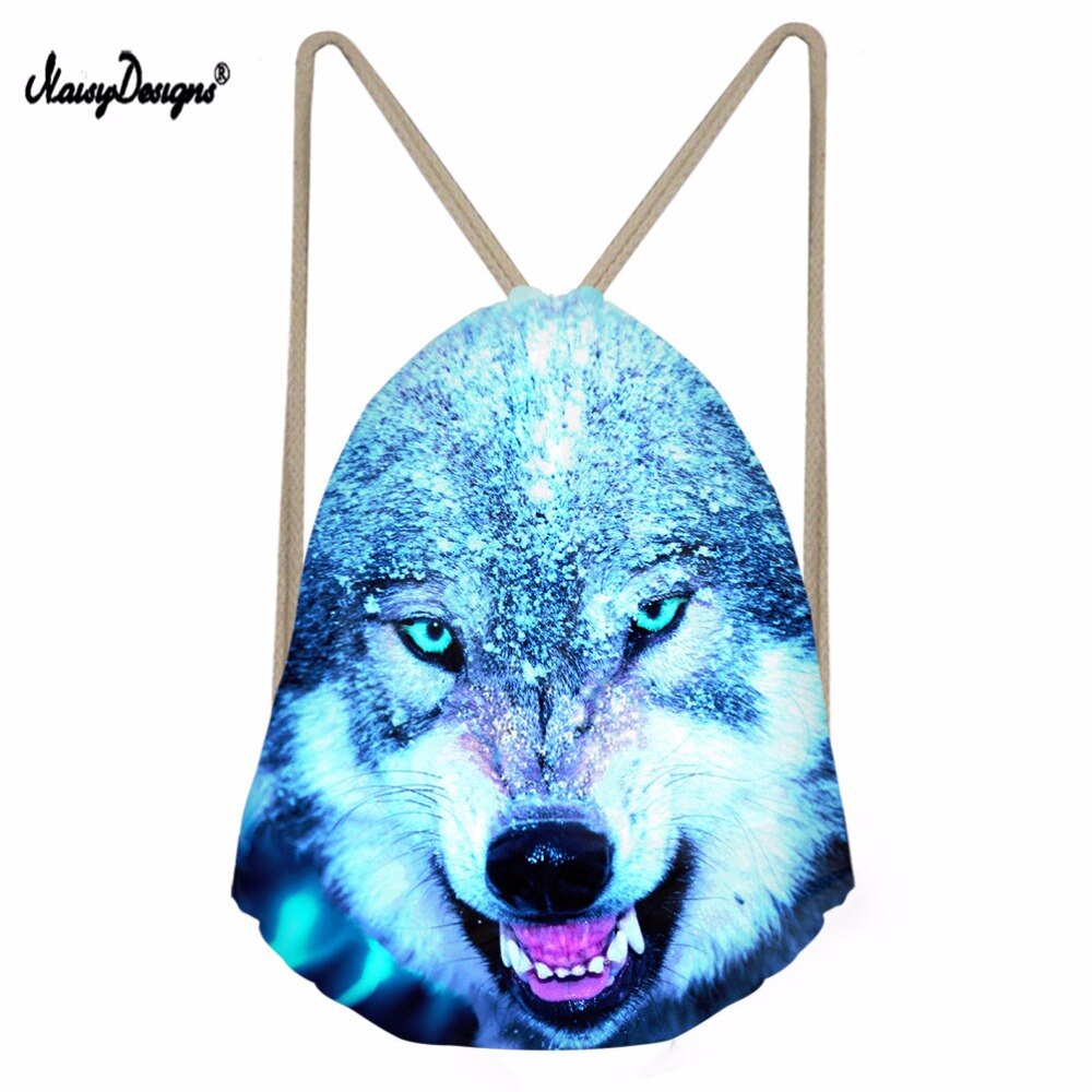 1000x1000 Noisydesigns Small Draw String Bag Kids Tiger Wolf Print Men