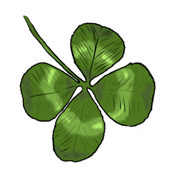 600x600 Four Leaf Clover Drawing Pictures And Cliparts, Download Free