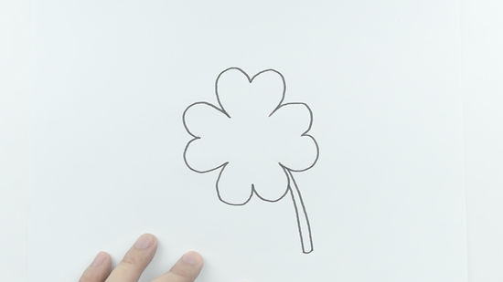 550x309 Huge Collection Of 'shamrock Line Drawing' Download More Than