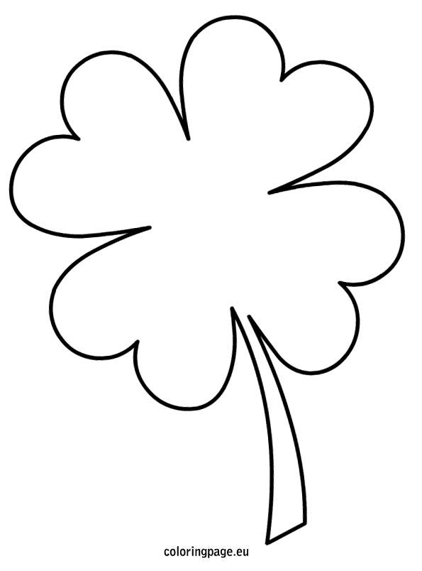 595x804 Four Leaf Clover Template St Patrick's Day Four Leaf Clover