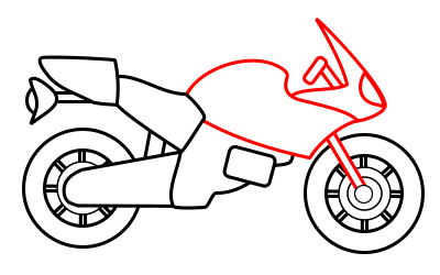 400x250 Drawing A Cartoon Motorcycle In Graphics And Drawing Ideas