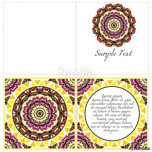 500x500 Ethnic Mandala Ornament Templates With Mandalas Vector