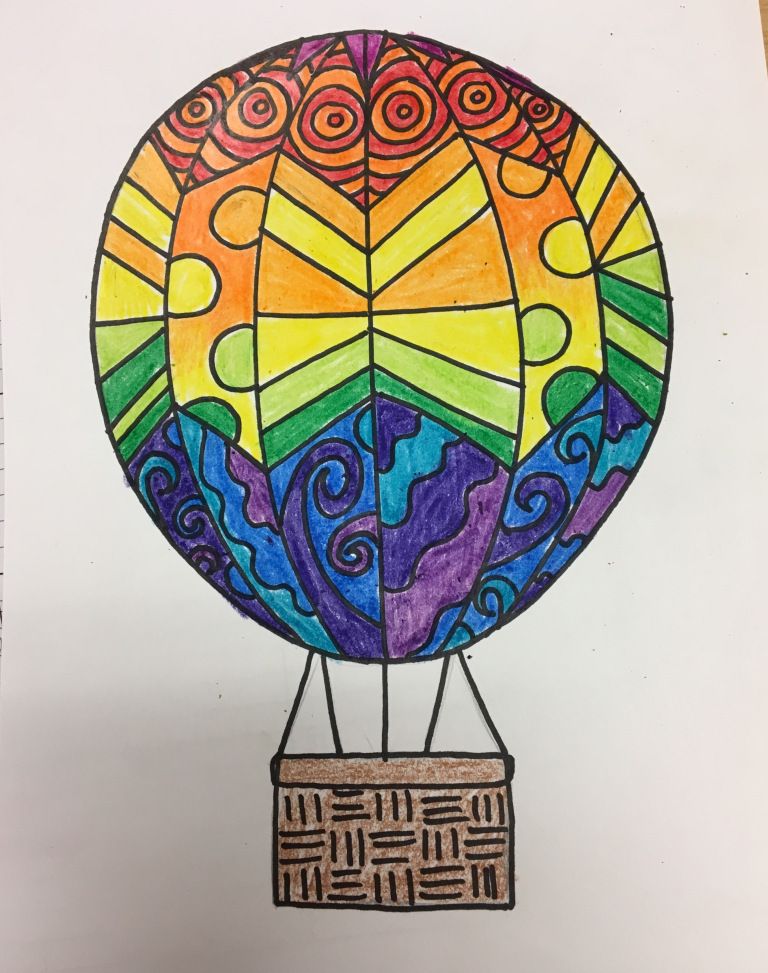 768x973 Grade Hot Air Balloons! Art Projects For Subbing Balloons