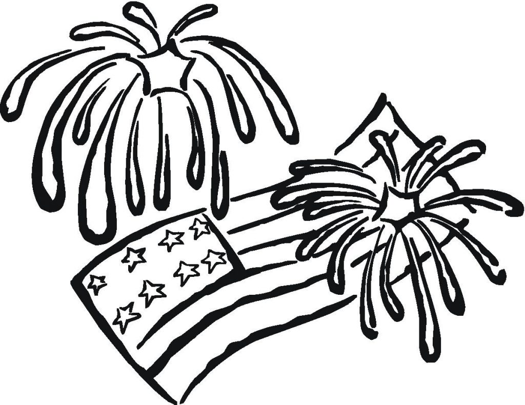 1024x790 Fireworks Coloring Pages July Printable Coloring
