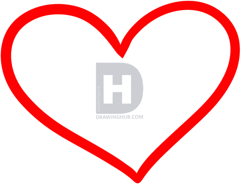 785x612 How To Draw A Of July Heart, Step