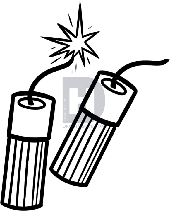 581x720 How To Draw Firecrackers, Step