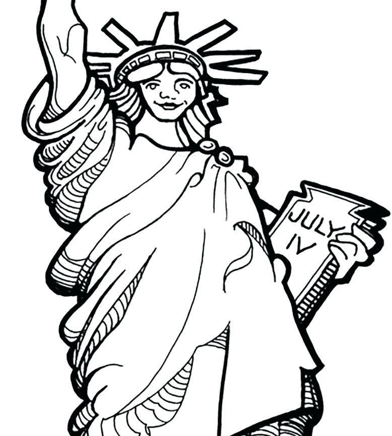 778x864 How To Draw The Statue Of Liberty New July Coloring Pages