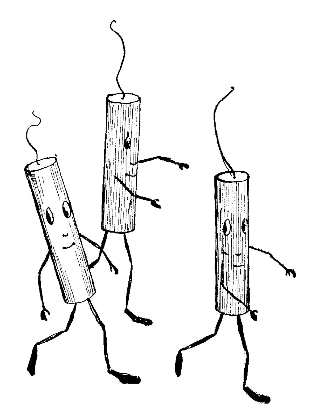 1195x1600 The Graphics Monarch Vintage Funny Firecracker Cartoon Drawings