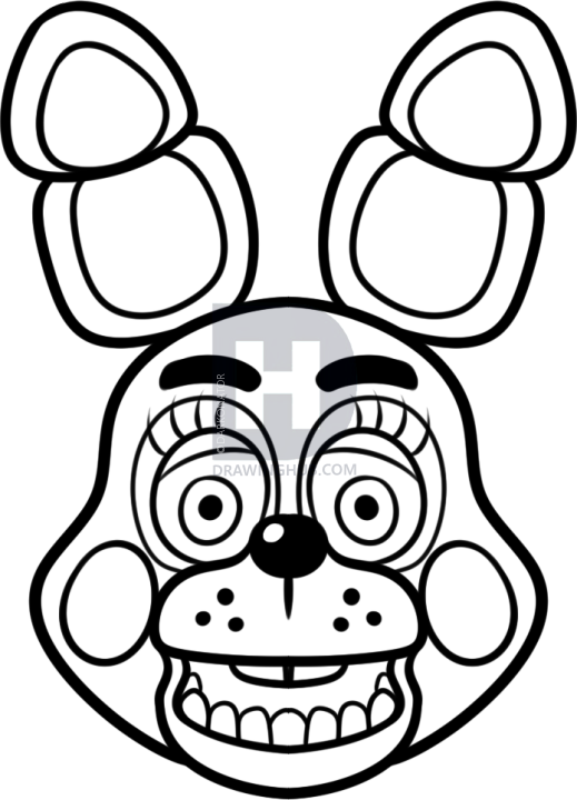 519x720 How To Draw Toy Bonnie From Five Nights