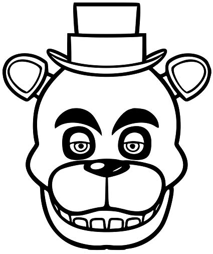 425x506 Five Nights At Freddy's Die Cut Vinyl Decal White