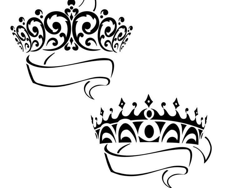 736x600 Collection Of Point Crown Drawing' Download More Than