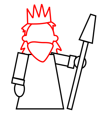 350x400 Drawing A Cartoon King