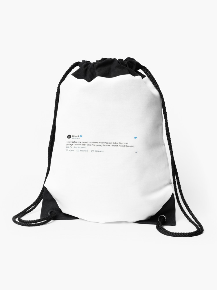 750x1000 Funny Cent Tweet Drawstring Bag