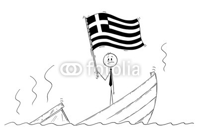 400x276 cartoon stick drawing conceptual illustration of politician