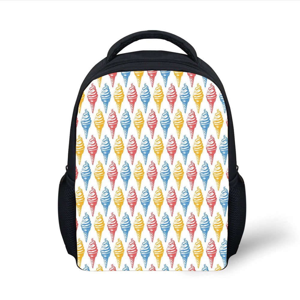 1000x1000 Iprint Kids School Backpack Food Decor,ice Cream Cones