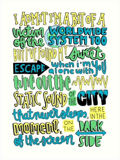 413x549 Disconnected Lyric Art Art Prints