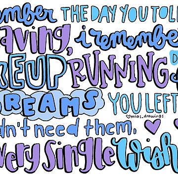 360x360 Disconnected Lyric Art Photographic Print