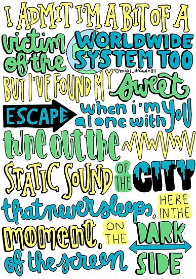 387x550 Disconnected Lyric Art Posters