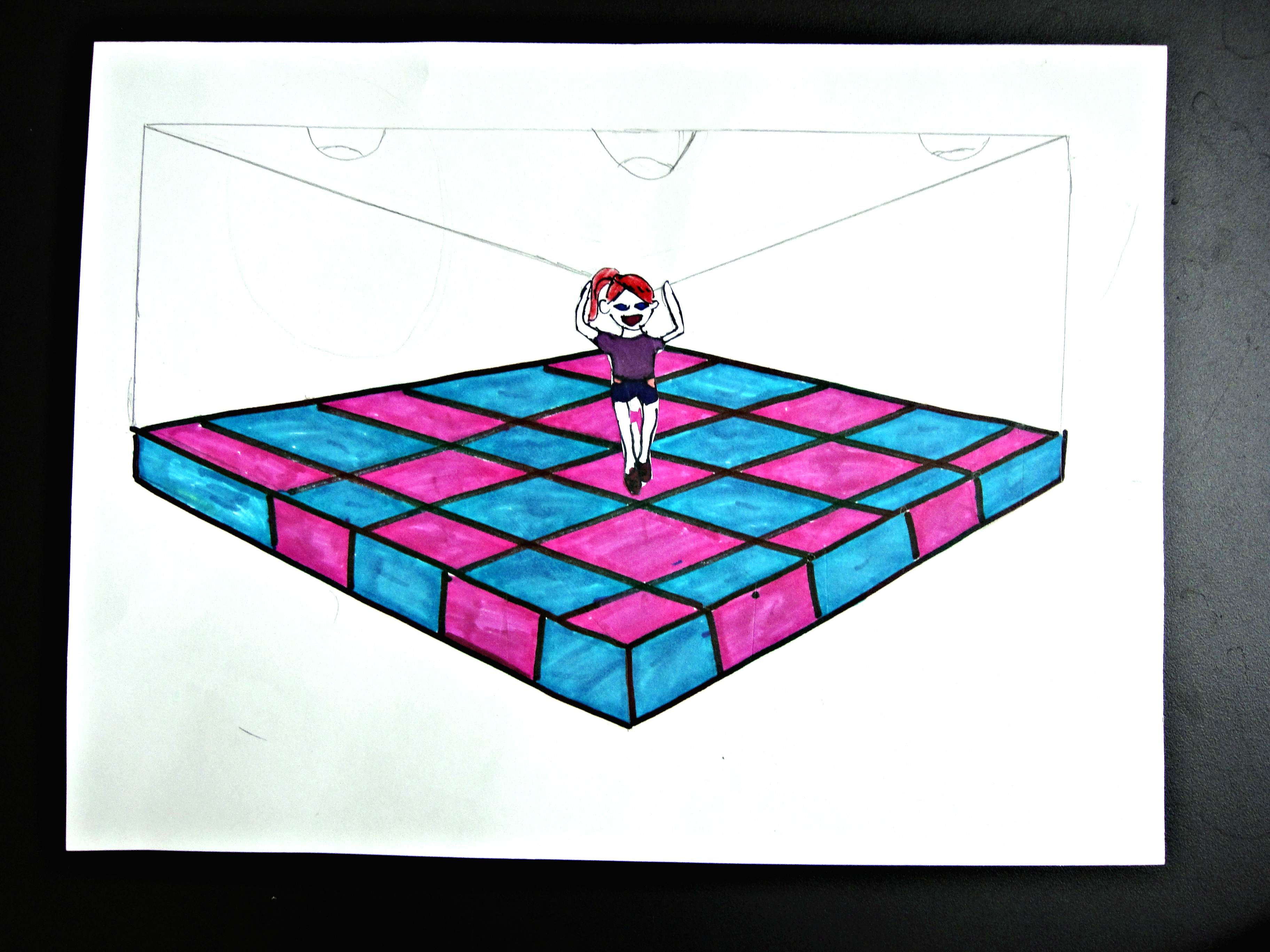 3648x2736 Grade One Point + Two Point Perspective Drawing Art Room