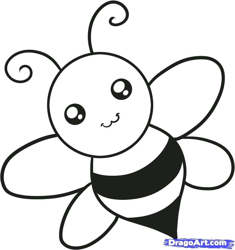 779x828 Simple Drawings For Toddlers How To Draw A Bee For Kids Step