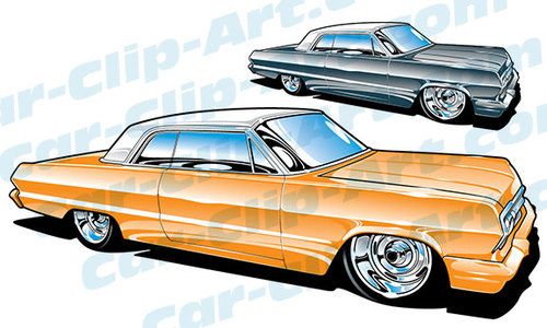 500x300 Impala Vector Clip Art Car Clip Designs! Art Cars