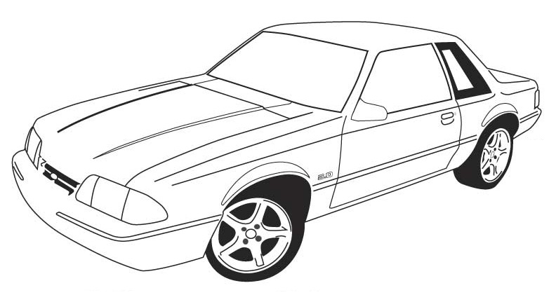 792x431 Mustang Drawing Outline For Free Download