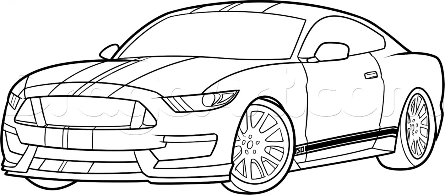 1545x679 Cool Mustang Drawings Soft Wallpapers
