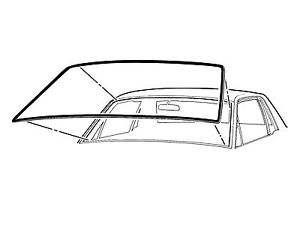 300x225 Front Or Rear Mustang Windscreen Glass Windshield