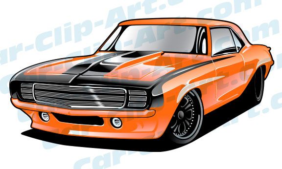 576x346 Camaro Pro Touring Vector Clip Art Comic Drawings Chevrolet