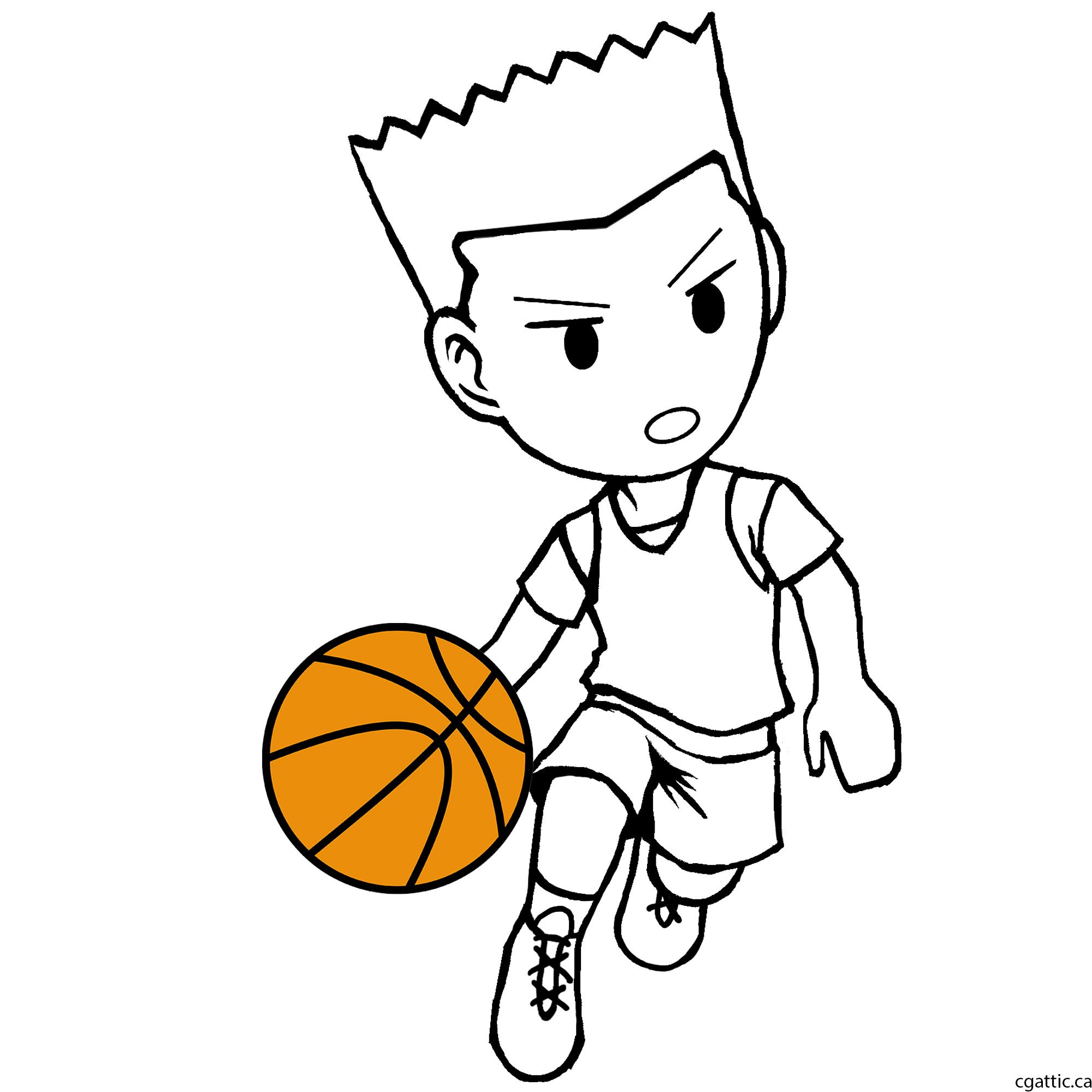 2000x2000 Basketball Drawing