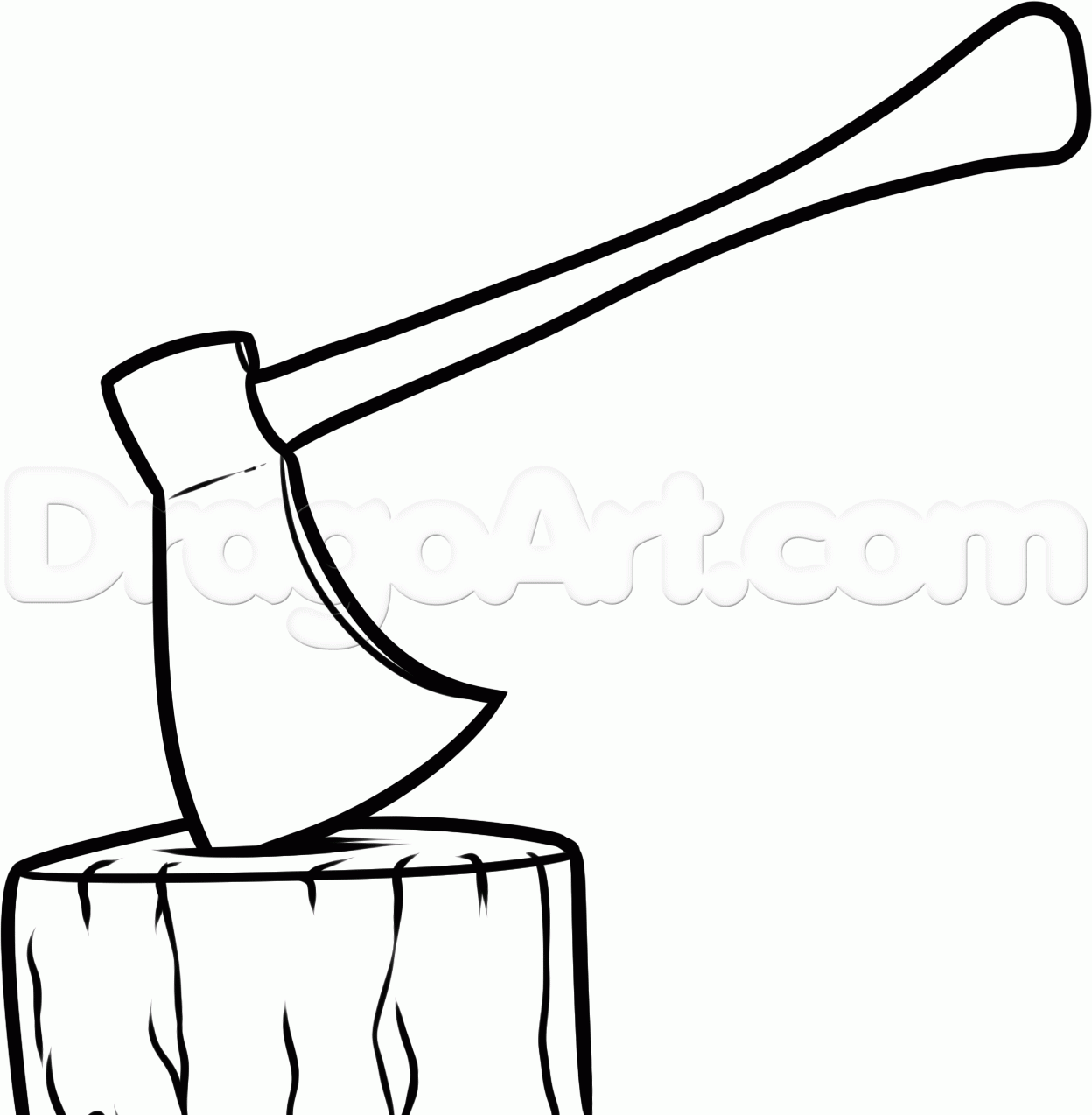 1248x1274 Step How To Draw An Axe