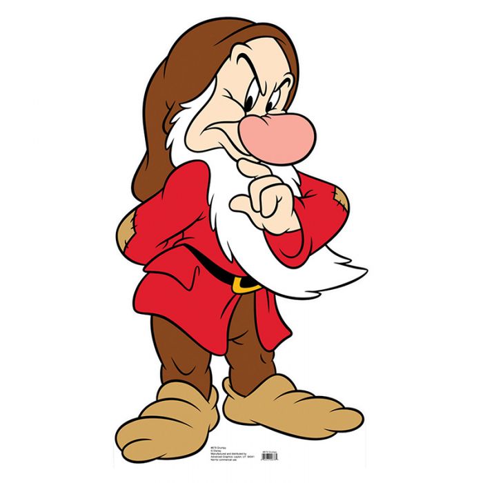 700x700 grumpy snow white and the seven dwarfs cardboard cutout standup