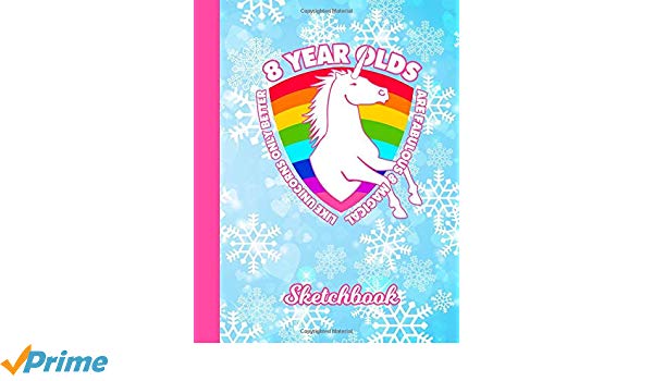 600x350 Sketchbook Year Old Unicorn Rainbow Snowflake Cover For Girls