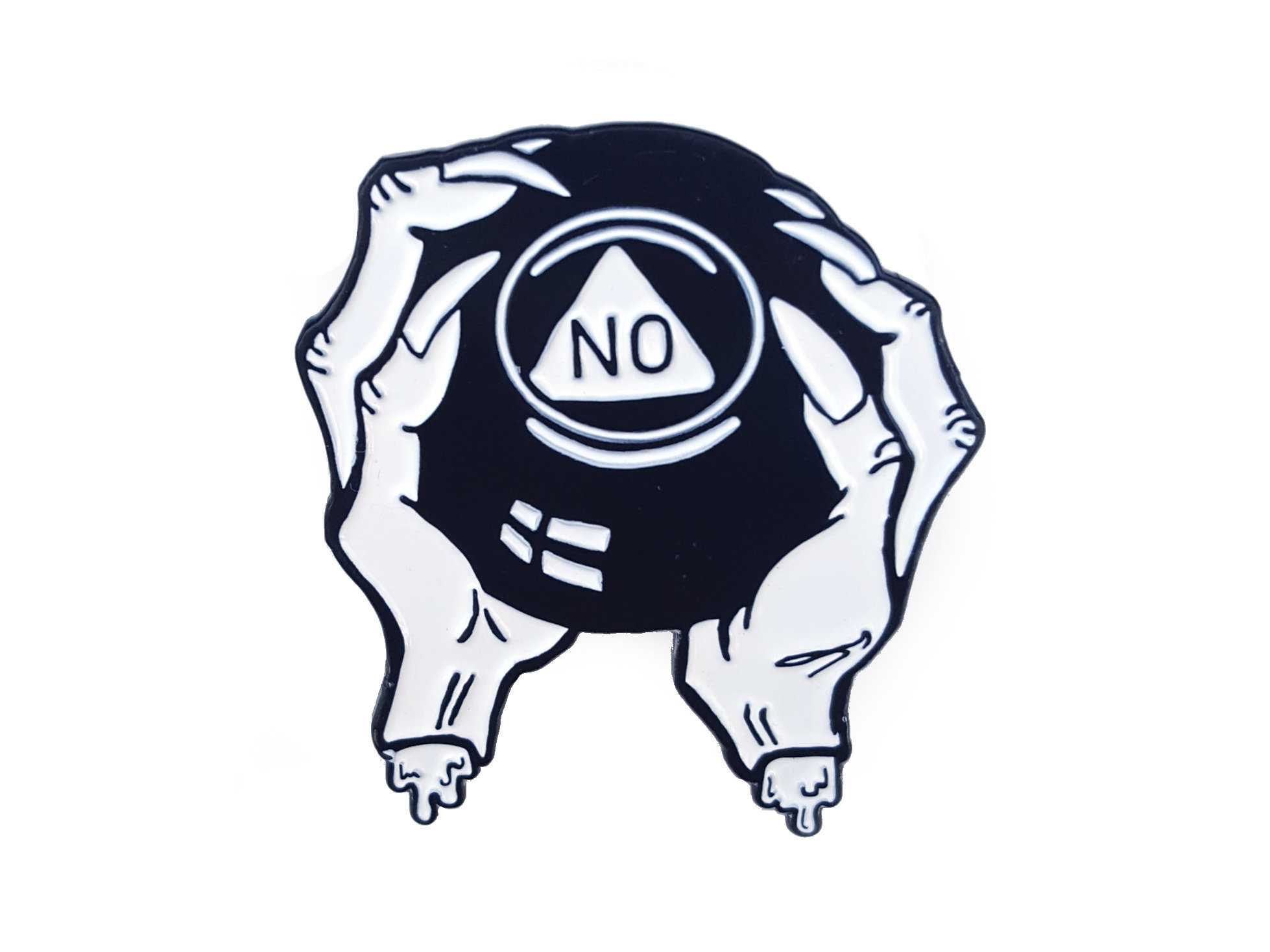 1958x1468 All Signs Point To No Magic Ball Glow In The Dark Enamel Etsy