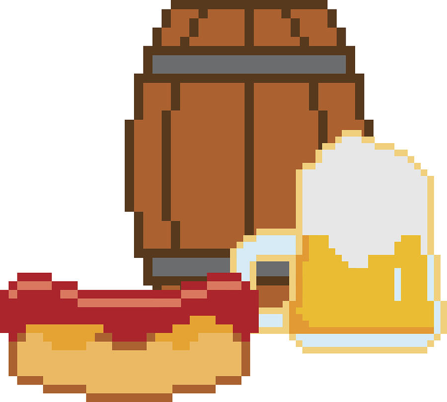 900x809 Beer Pixel Art Or Bit Style Drawing