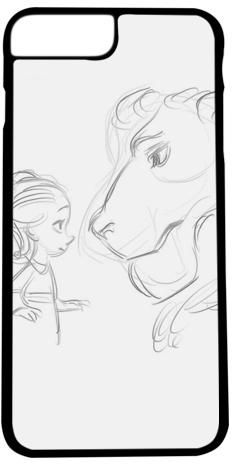 232x464 Iorigin Girl With Lion Lenticular Case Cover For Iphone