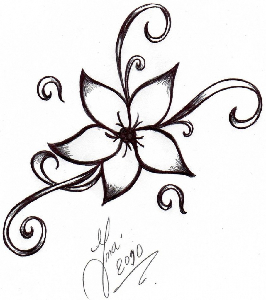 907x1024 Draw Pretty Flower Drawings And Beautiful Flowers Drawing Stepstep