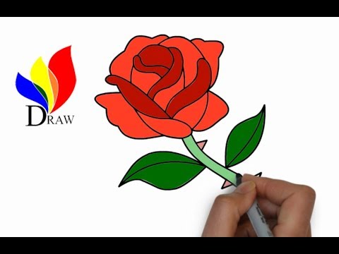480x360 How To Draw A Beautiful Rose Cartoon For Kids