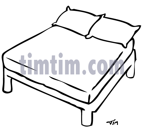 490x440 Free Drawing Of Bed Bw From The Category Building Home Tools