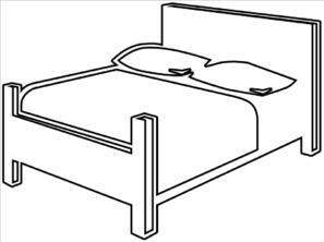 297x222 Bed Outline Clip Art