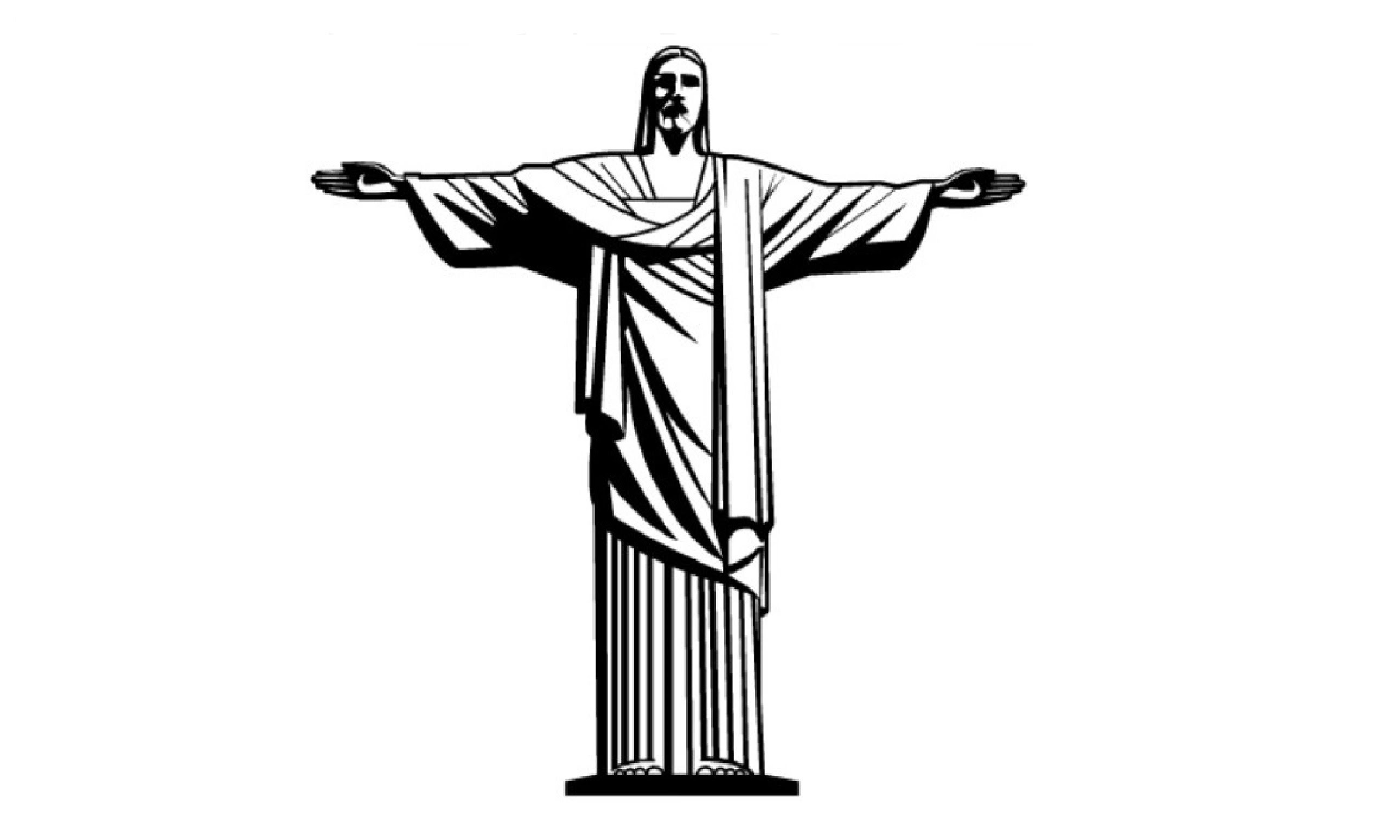 2581x1549 jesus drawing brazilian for free download