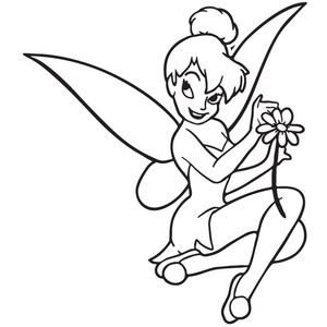 300x300 Tinkerbell Black And White