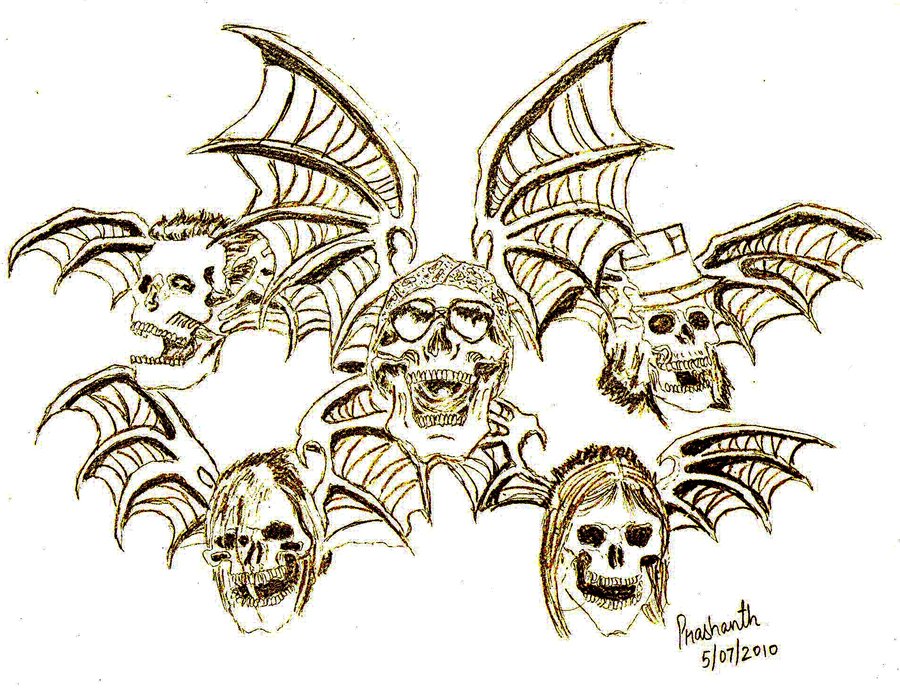 900x689 Avenged Sevenfold Skull Drawings Related Keywords Suggestions