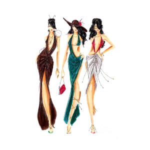 300x300 Aaliyah Trio Drawing