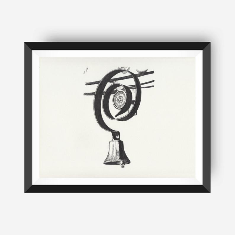 794x794 downton abbey servant's bell vintage art print wall etsy